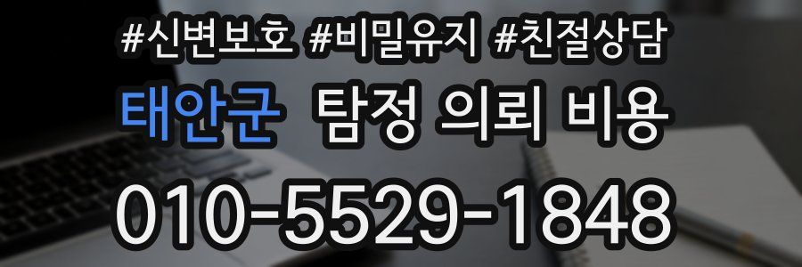 태안군 탐정 의뢰 비용