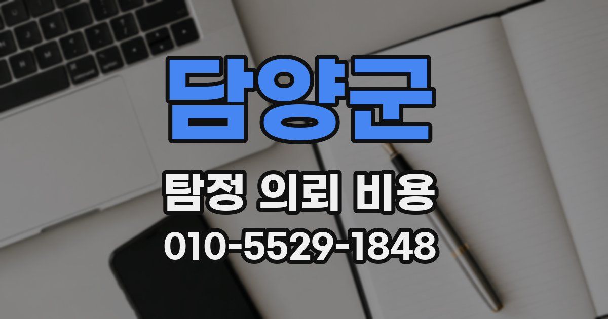 담양군 탐정 의뢰 비용
