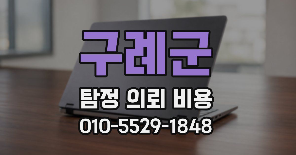 구례군 탐정 의뢰 비용