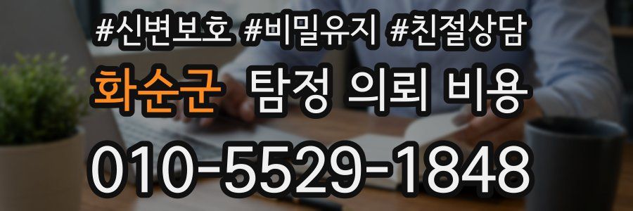화순군 탐정 의뢰 비용