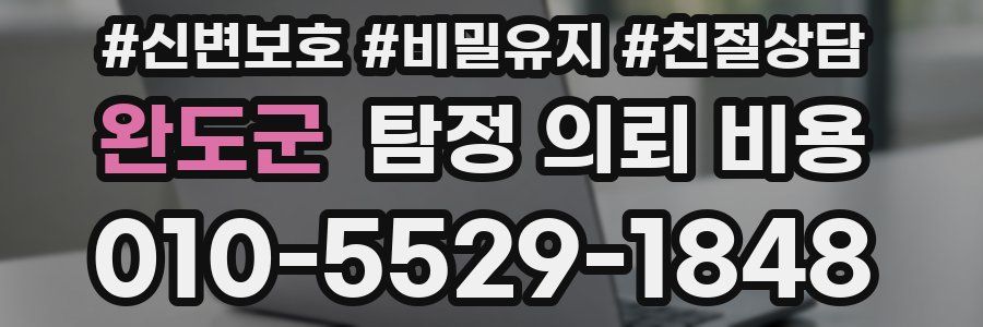 완도군 탐정 의뢰 비용