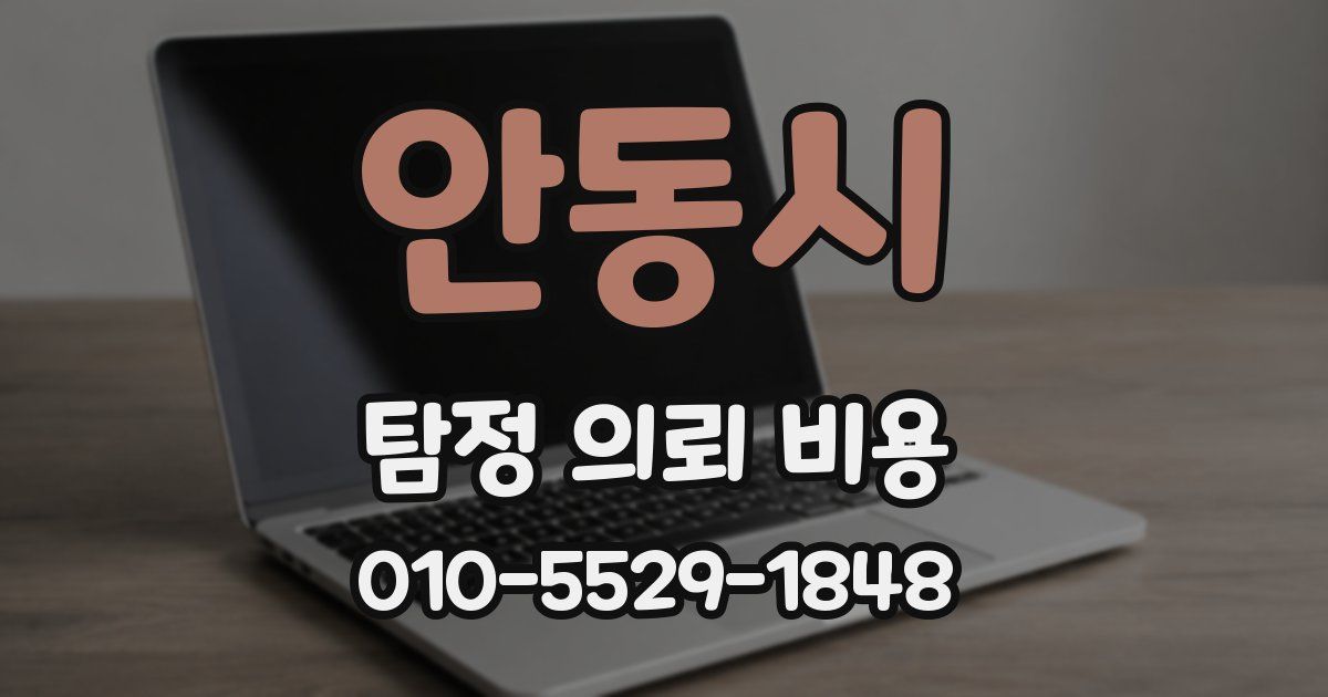 안동시 탐정 의뢰 비용