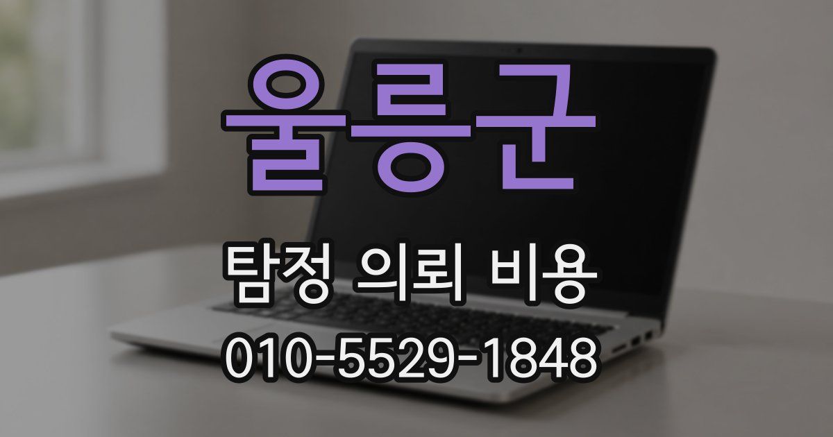 울릉군 탐정 의뢰 비용