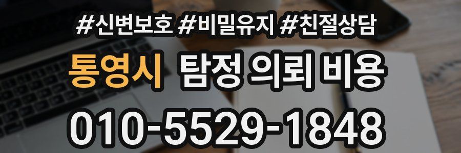 통영시 탐정 의뢰 비용