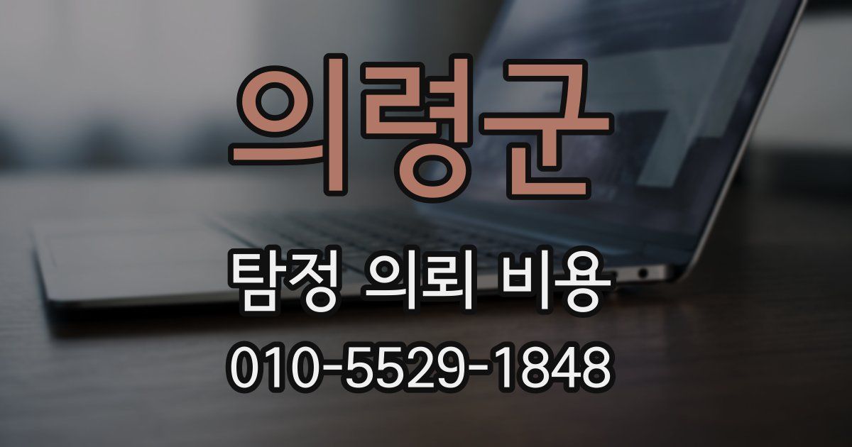 의령군 탐정 의뢰 비용