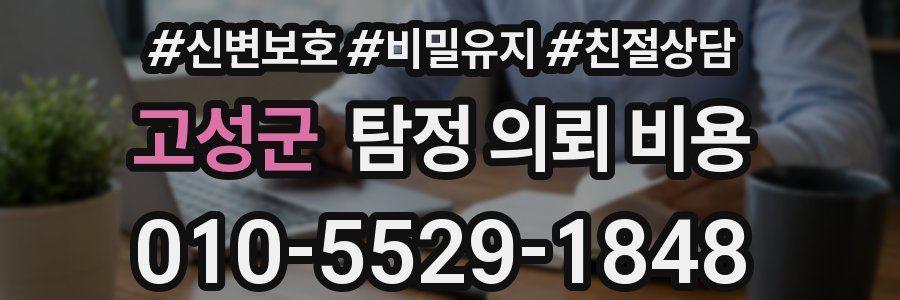 고성군 탐정 의뢰 비용
