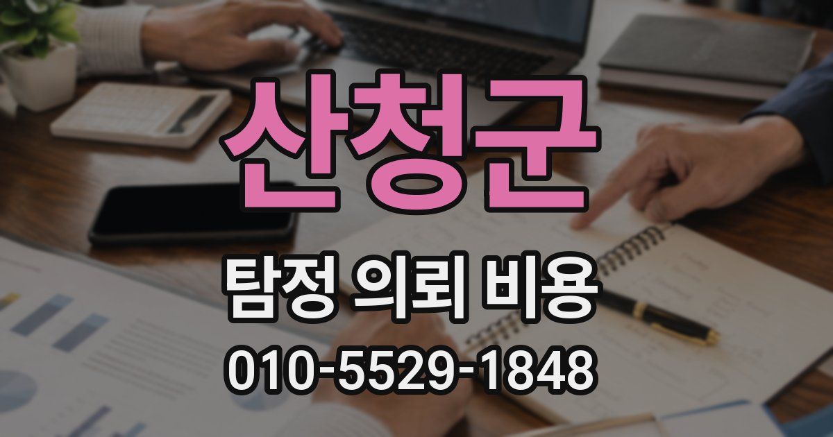 산청군 탐정 의뢰 비용