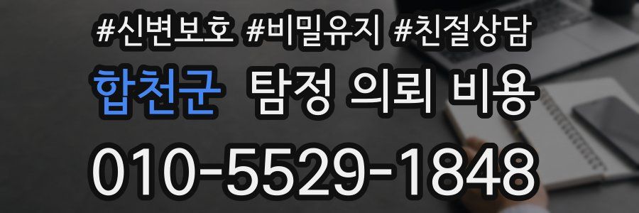 합천군 탐정 의뢰 비용
