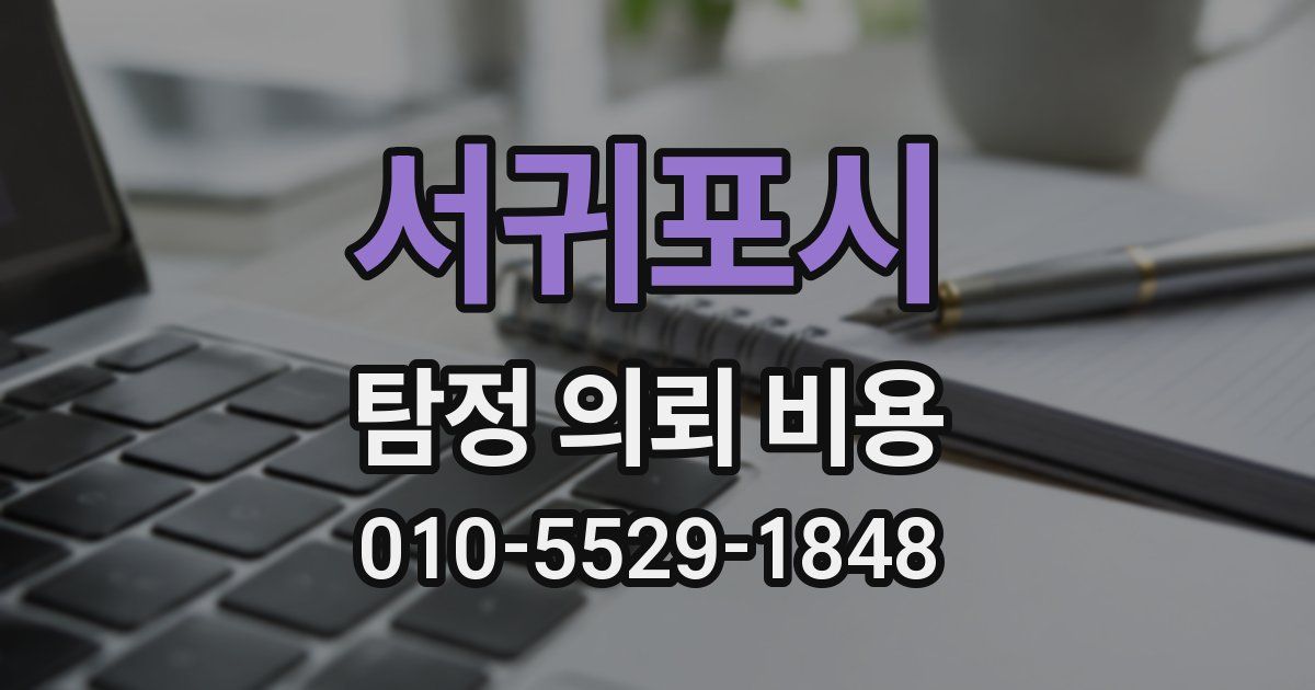 서귀포시 탐정 의뢰 비용