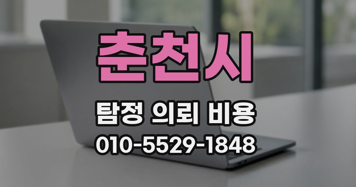춘천시 탐정 의뢰 비용