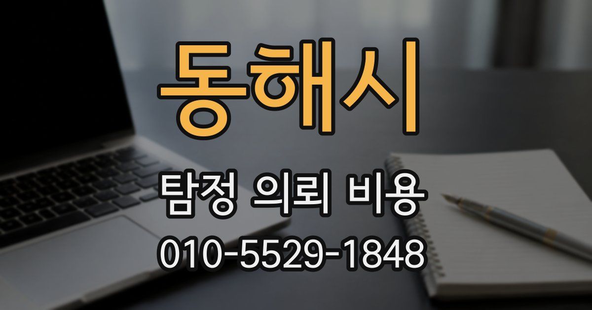 동해시 탐정 의뢰 비용