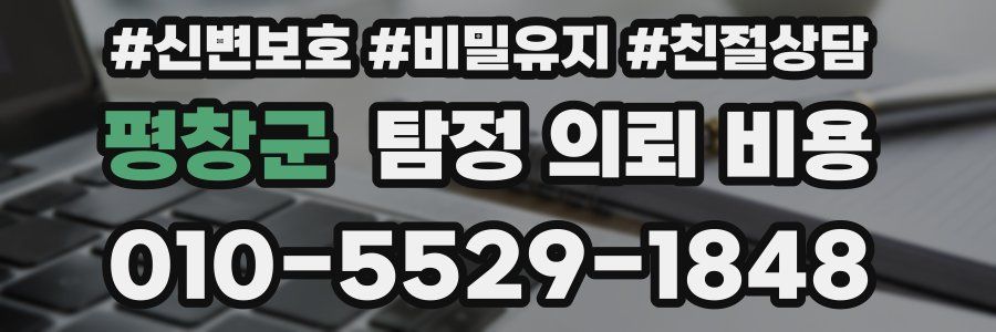 평창군 탐정 의뢰 비용