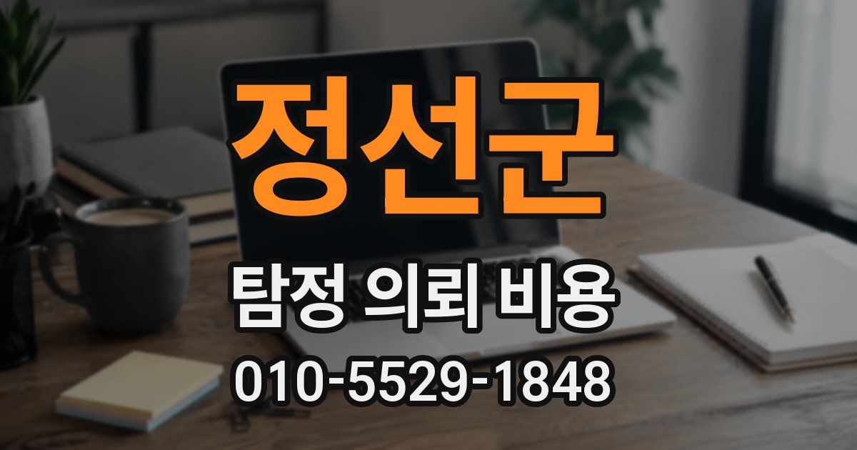 정선군 탐정 의뢰 비용