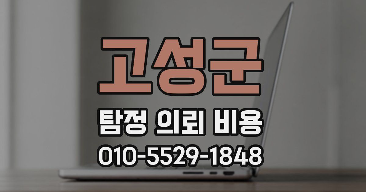 고성군 탐정 의뢰 비용