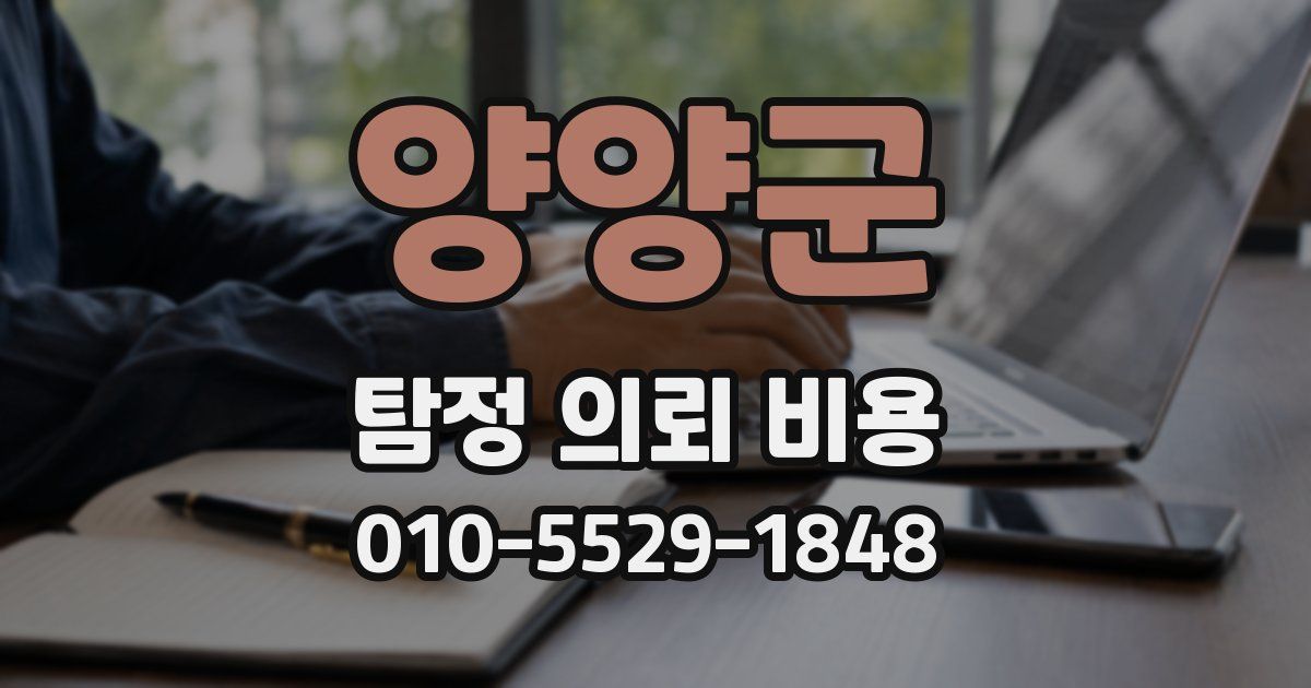 양양군 탐정 의뢰 비용