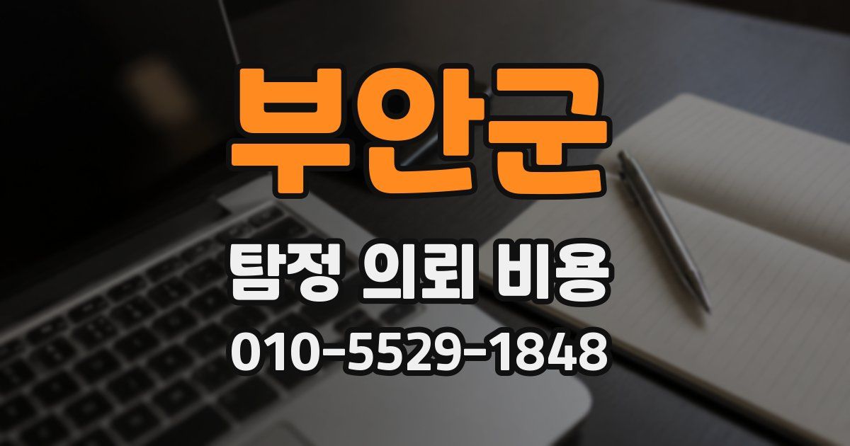 부안군 탐정 의뢰 비용