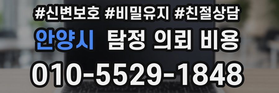 안양시 탐정 의뢰 비용