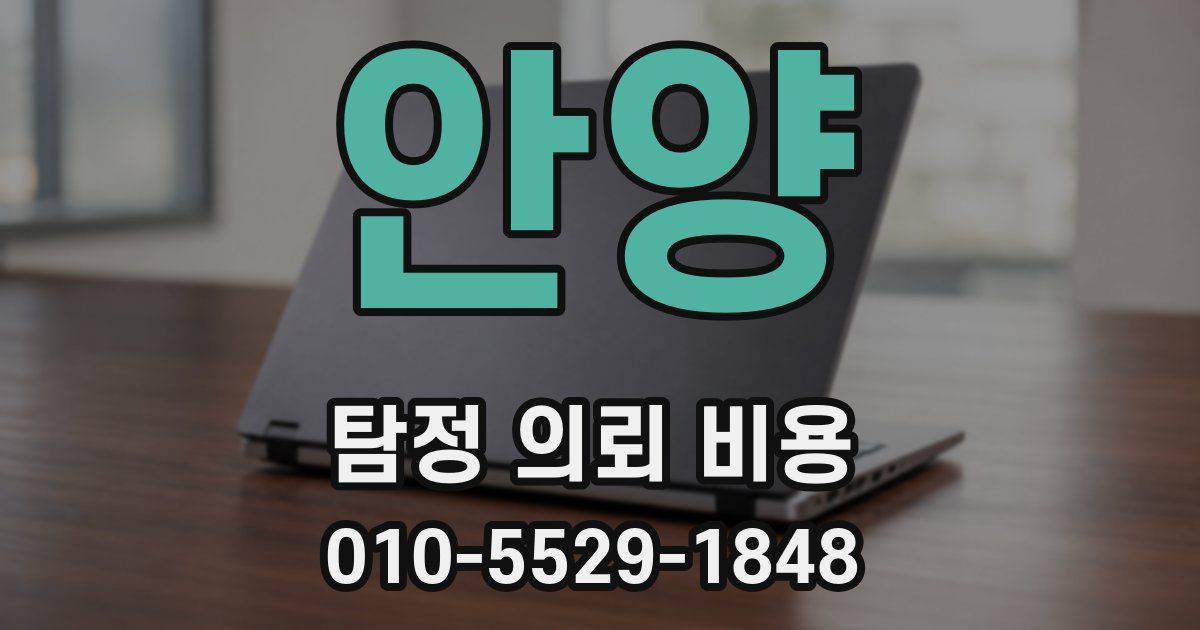 안양 탐정 의뢰 비용