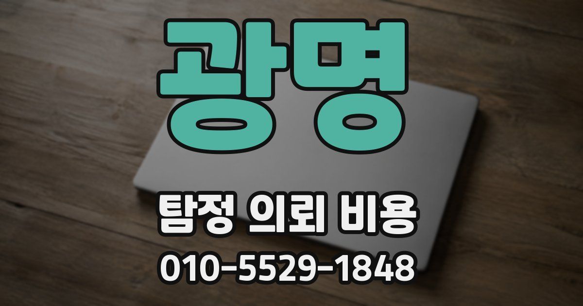 광명 탐정 의뢰 비용