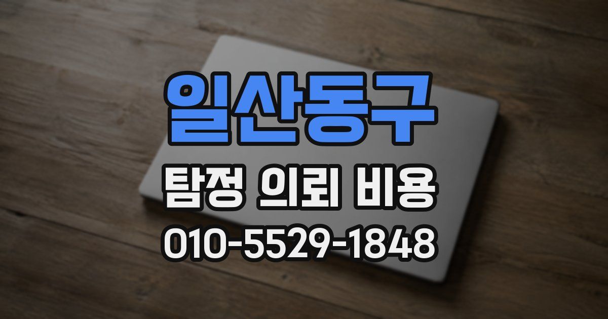 일산동구 탐정 의뢰 비용