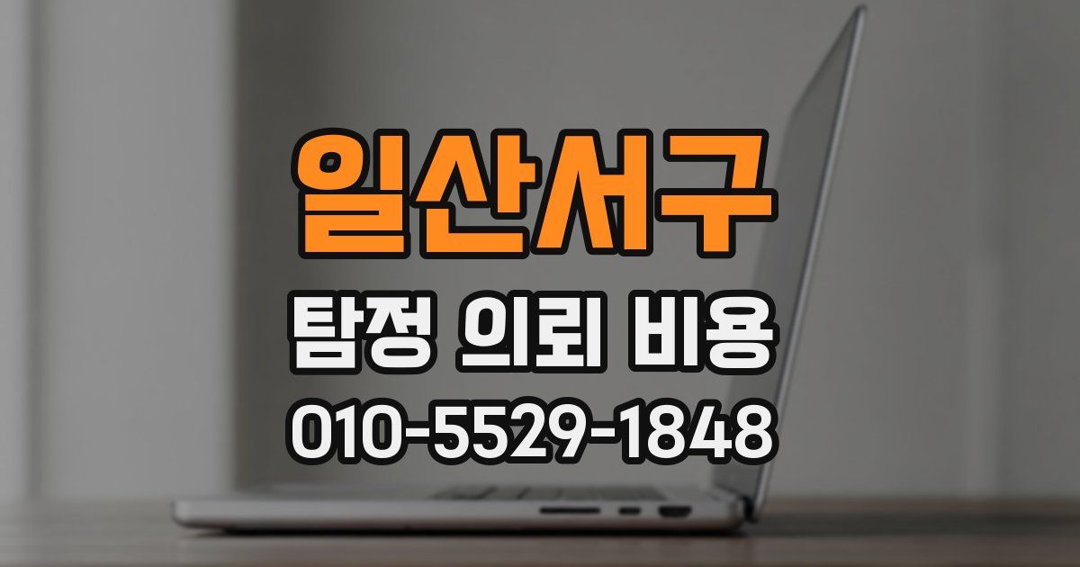 일산서구 탐정 의뢰 비용