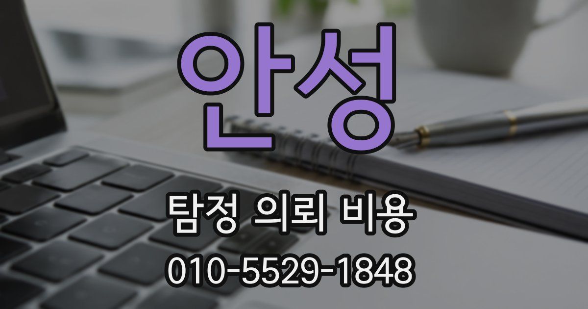안성 탐정 의뢰 비용