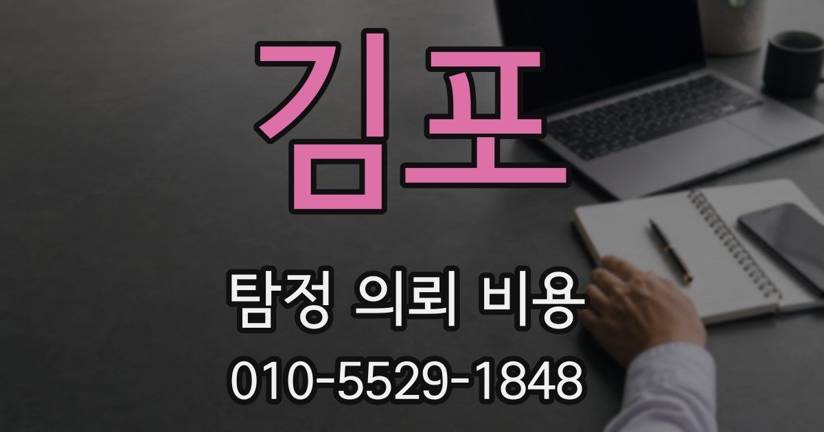 김포 탐정 의뢰 비용