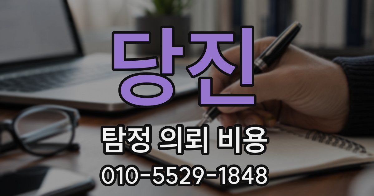 당진 탐정 의뢰 비용