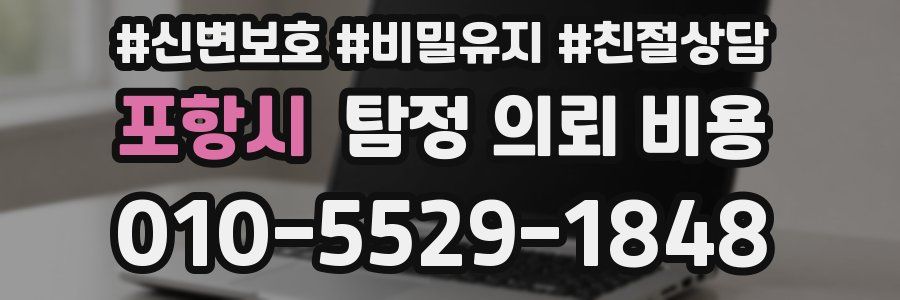 포항시 탐정 의뢰 비용