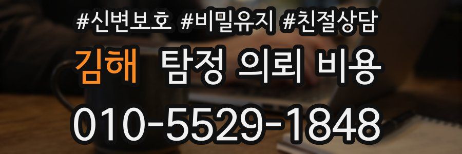 김해 탐정 의뢰 비용