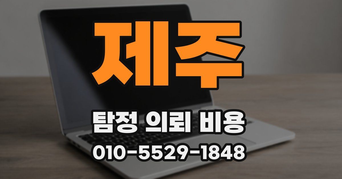 제주 탐정 의뢰 비용