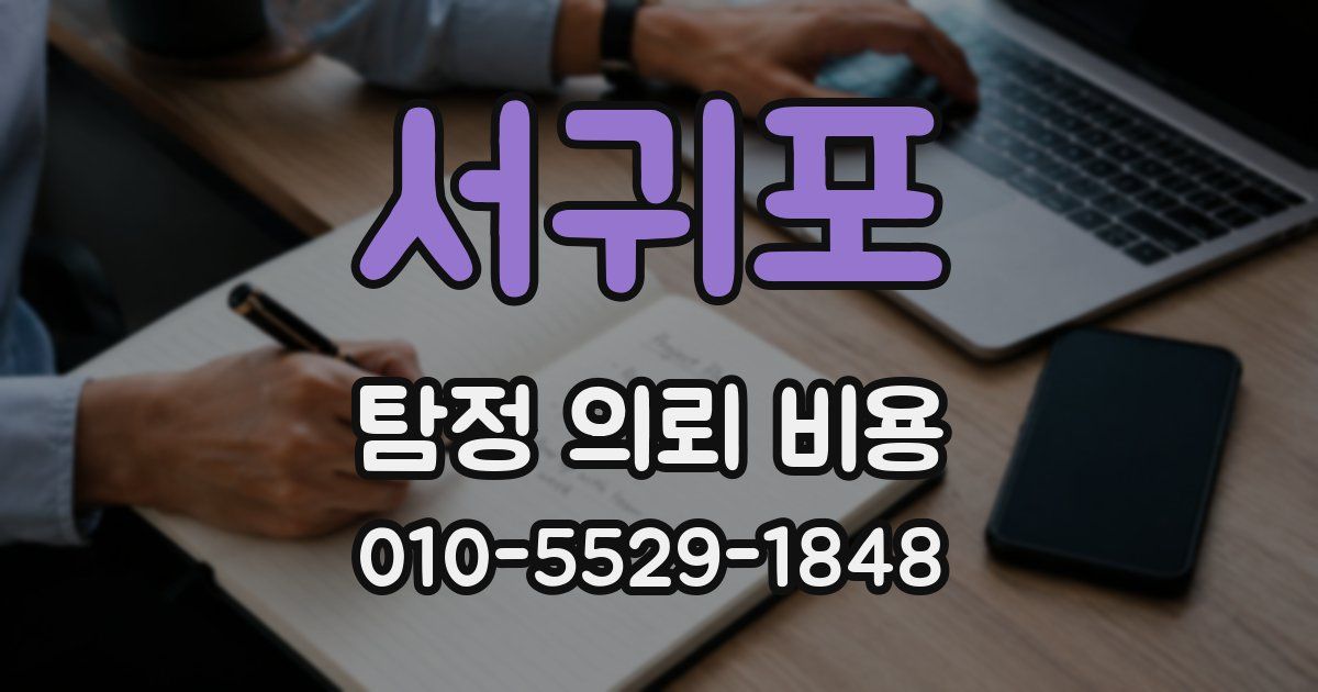 서귀포 탐정 의뢰 비용