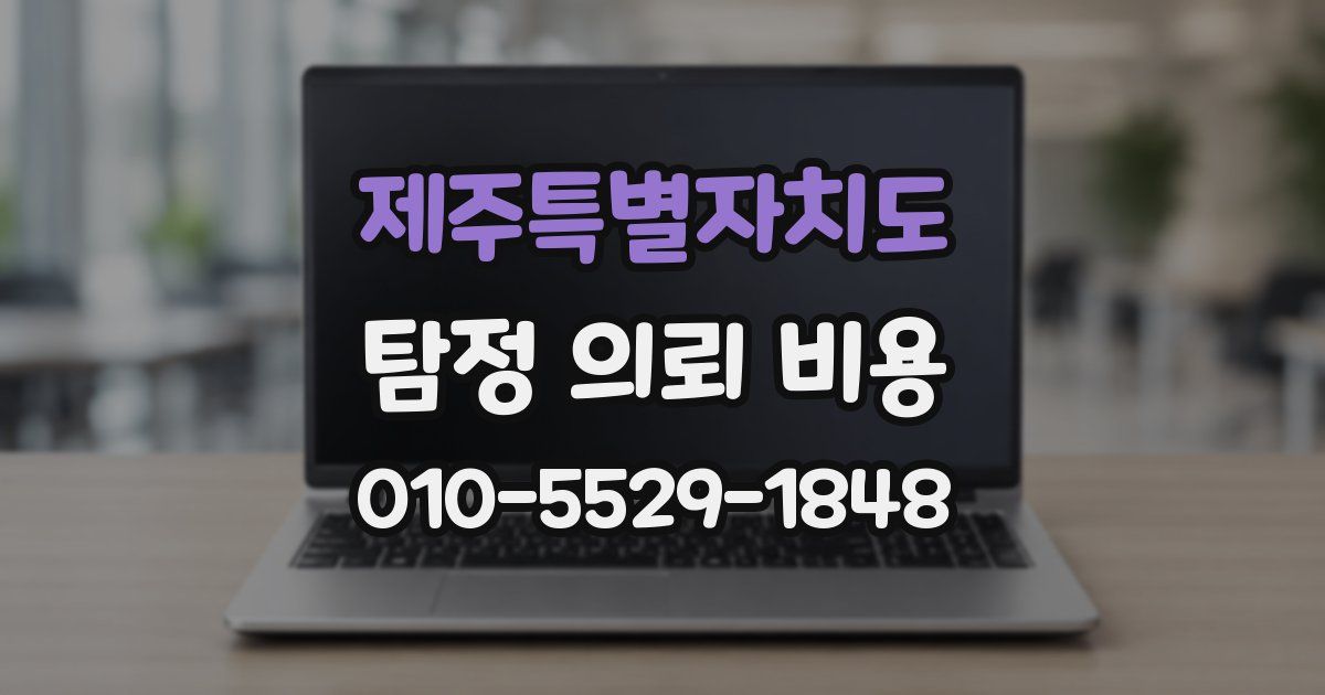 제주특별자치도 탐정 의뢰 비용