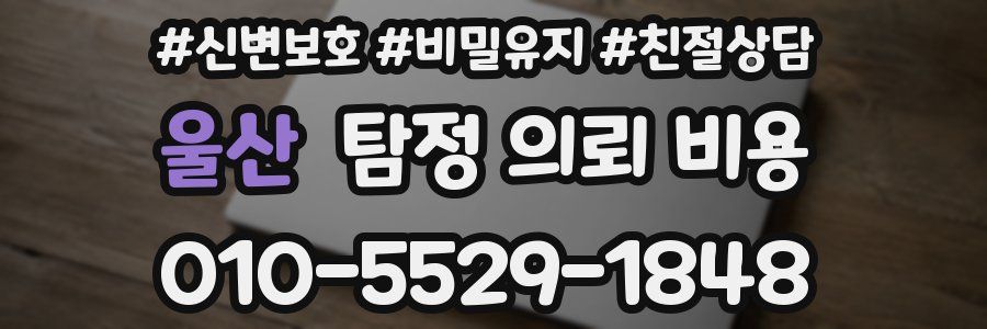 울산 탐정 의뢰 비용