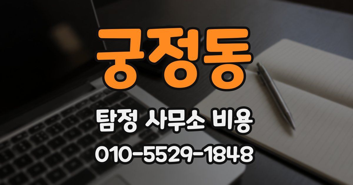 궁정동 탐정 사무소 비용