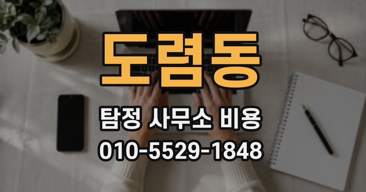도렴동 탐정 사무소 비용
