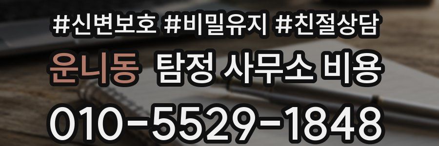 운니동 탐정 사무소 비용