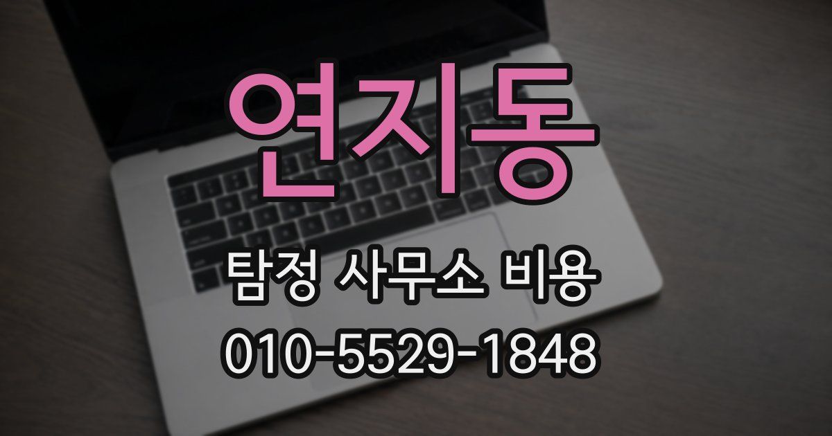 연지동 탐정 사무소 비용
