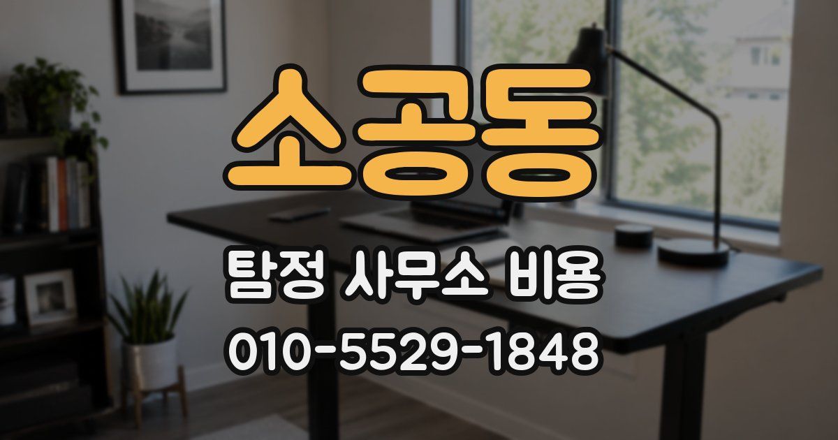 소공동 탐정 사무소 비용