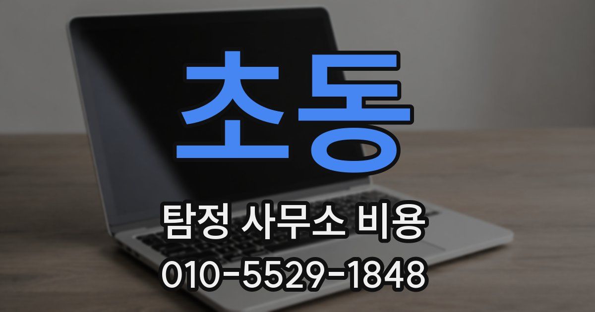 초동 탐정 사무소 비용
