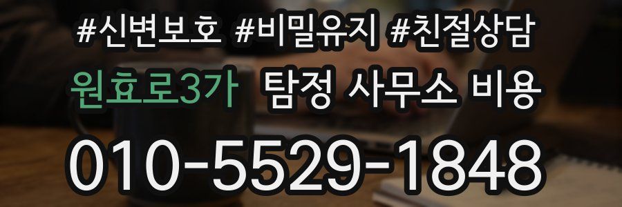 원효로3가 탐정 사무소 비용