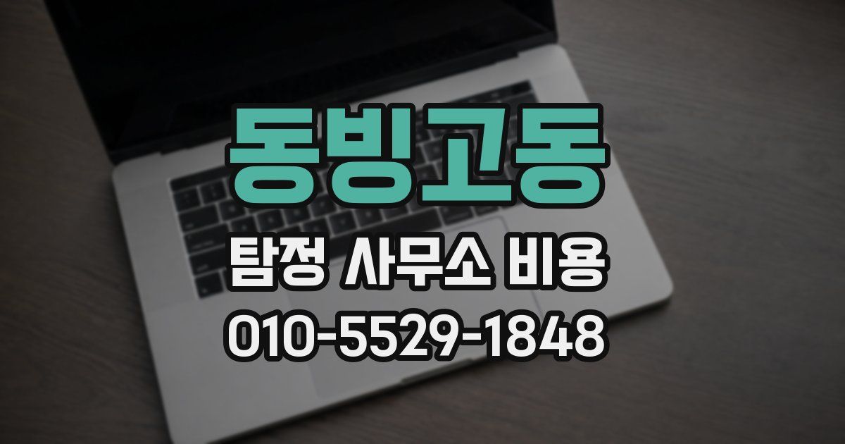 동빙고동 탐정 사무소 비용