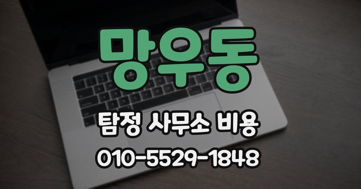망우동 탐정 사무소 비용