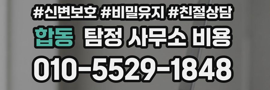 합동 탐정 사무소 비용