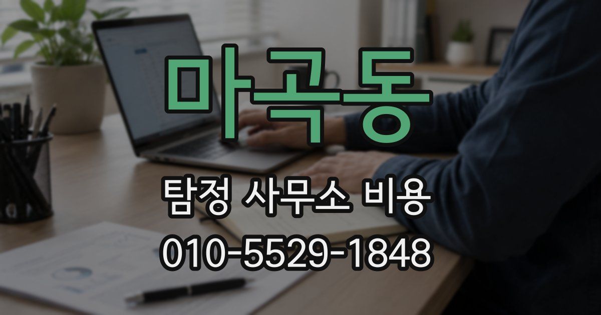 마곡동 탐정 사무소 비용