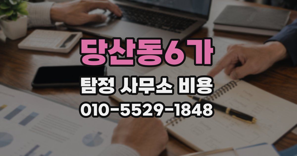 당산동6가 탐정 사무소 비용