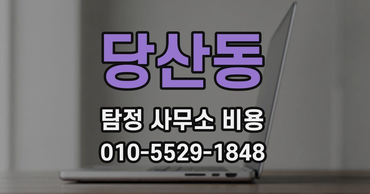 당산동 탐정 사무소 비용