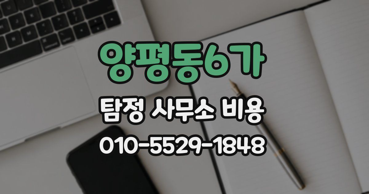 양평동6가 탐정 사무소 비용