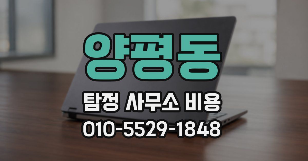 양평동 탐정 사무소 비용