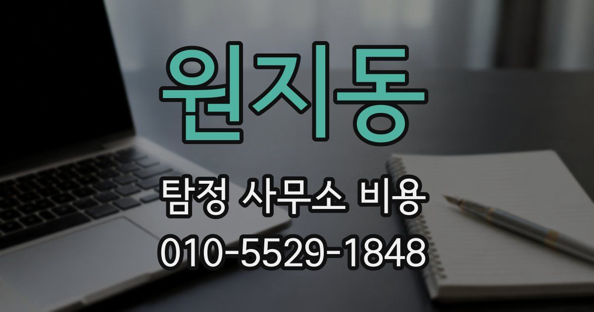 원지동 탐정 사무소 비용